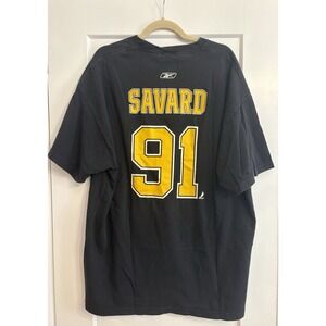 Vintage Marc Savard #91 Boston‎ Bruins Hockey NHL Reebok T-Shirt Men's Size XL